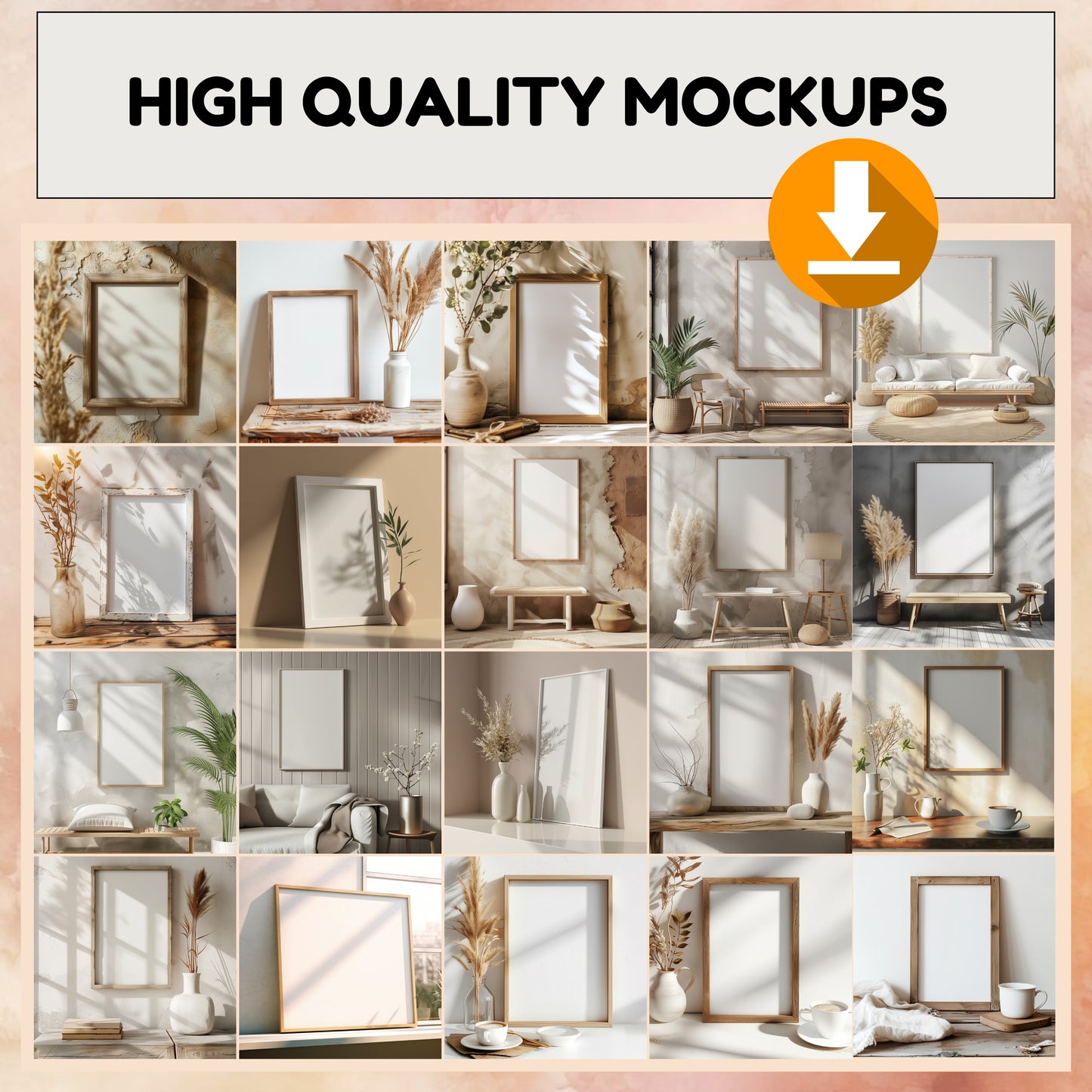 frame templates, frame mockups