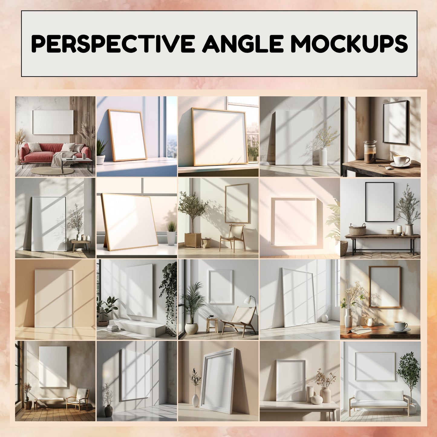 angle mockups, wallart angle mockups