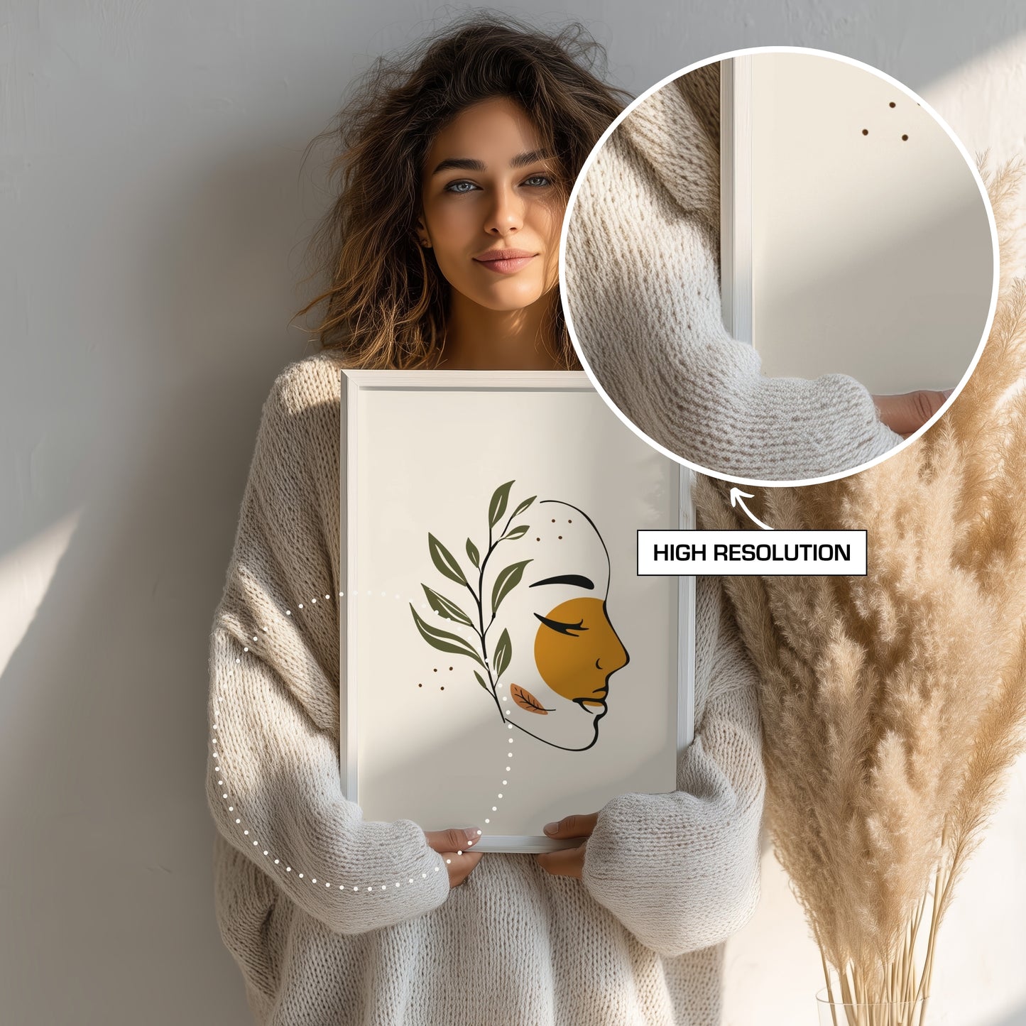 Canva Wallart Mockup Bundle | Canva Frame Template Bundle | Wallart Mockup for Canva Drag and Drop