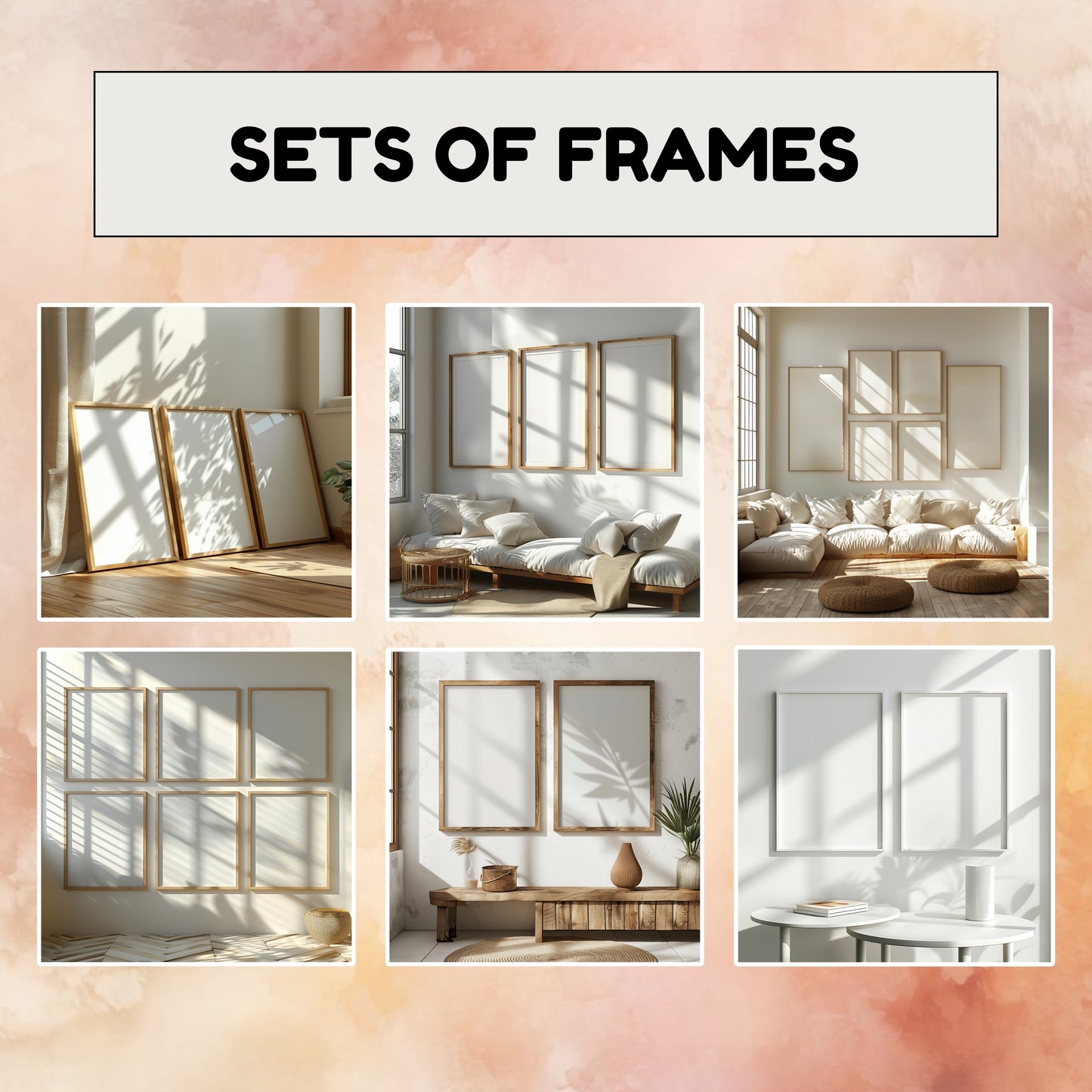 set of frames mockups