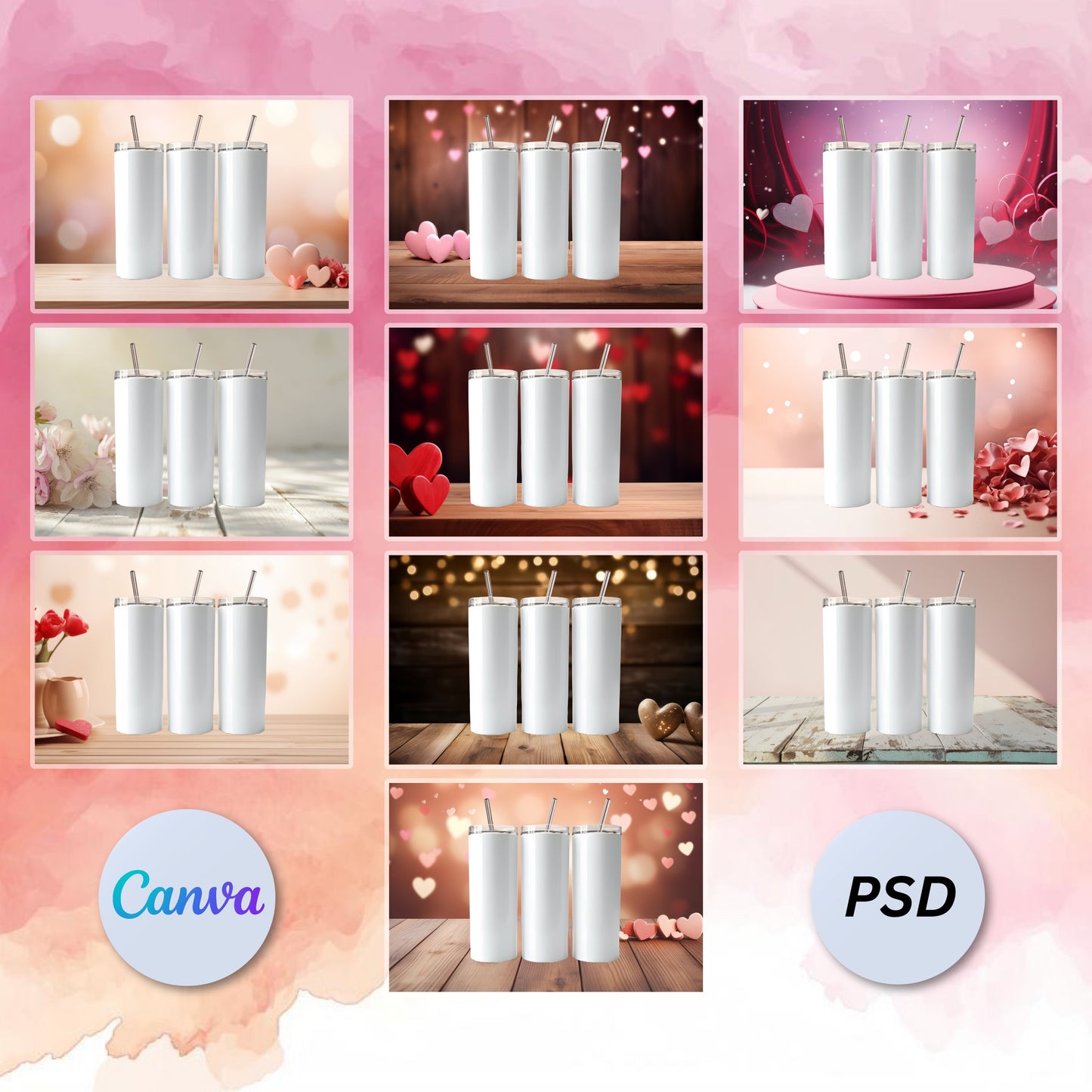 Canva Rotating Tumbler Template Bundle