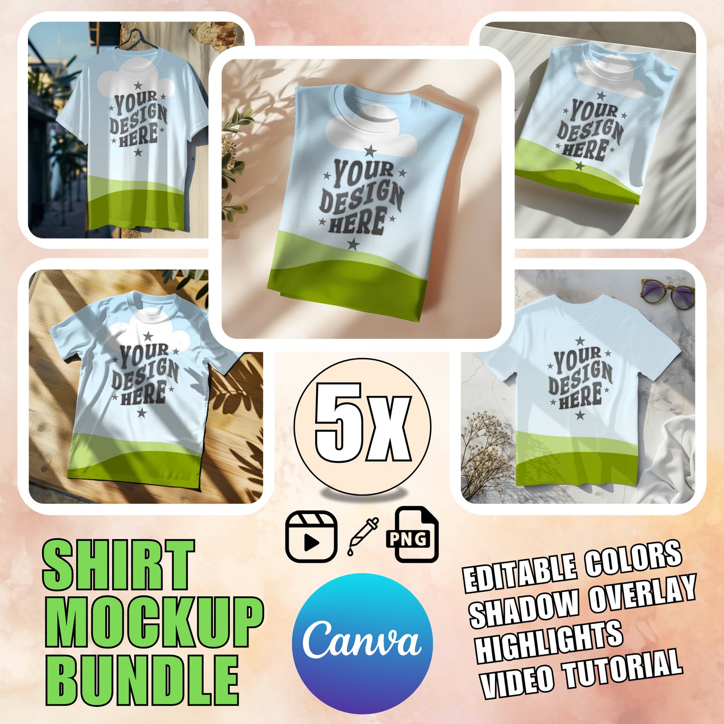 Canva Mockup Bella + Canvas 3001 Canva Mockup