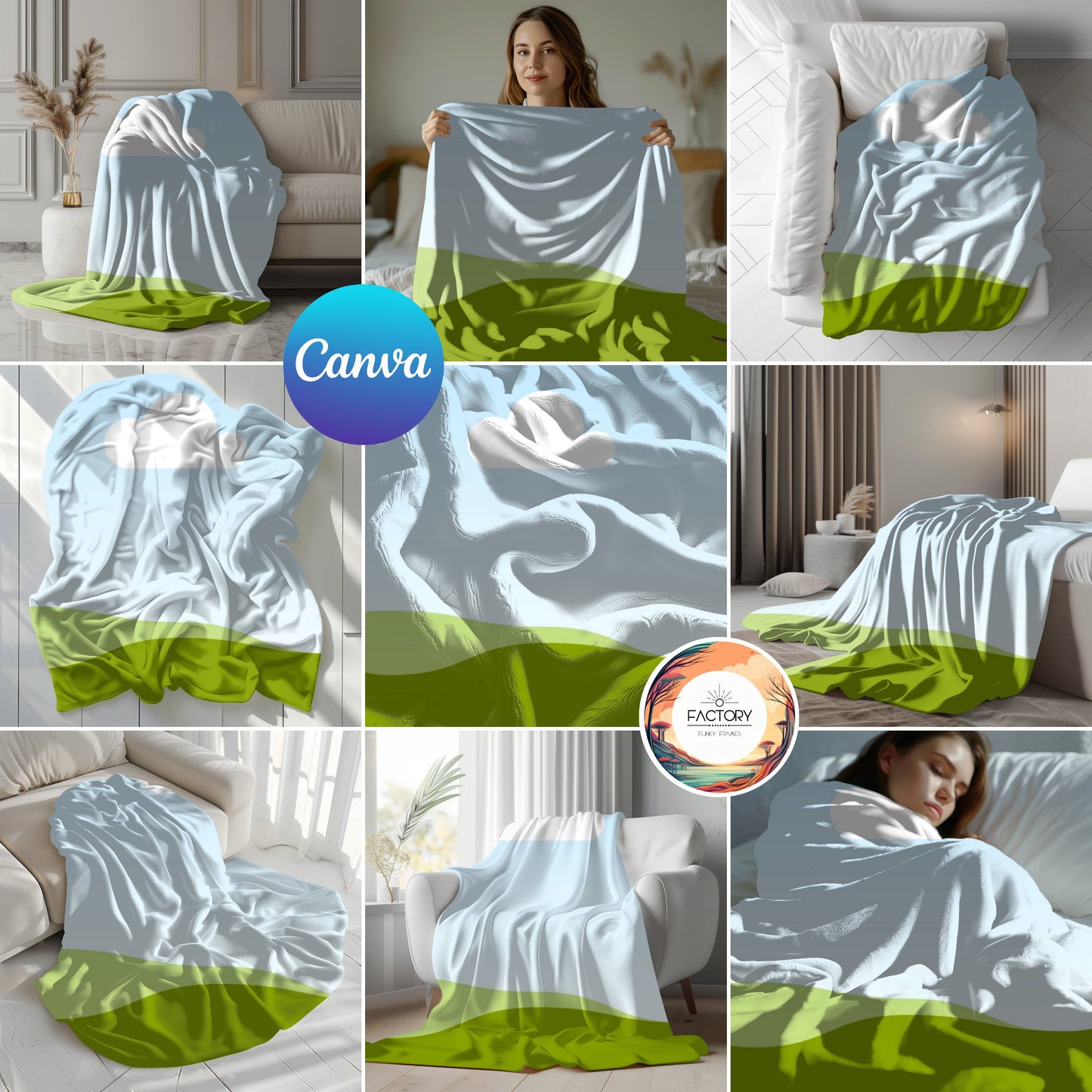 Drag and Drop Canva Blanket Mockup
