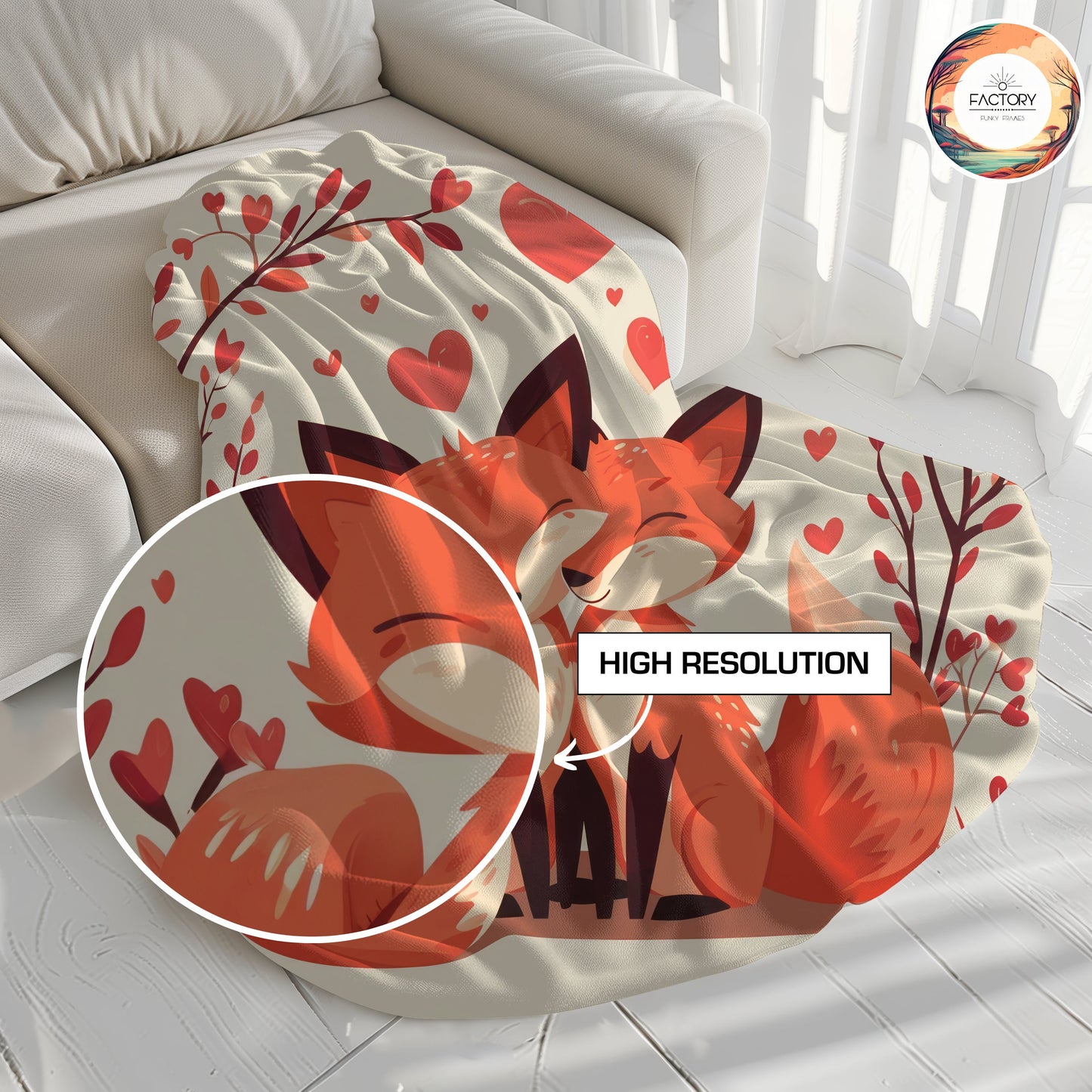 Velveteen Plush Blanket Mock-up