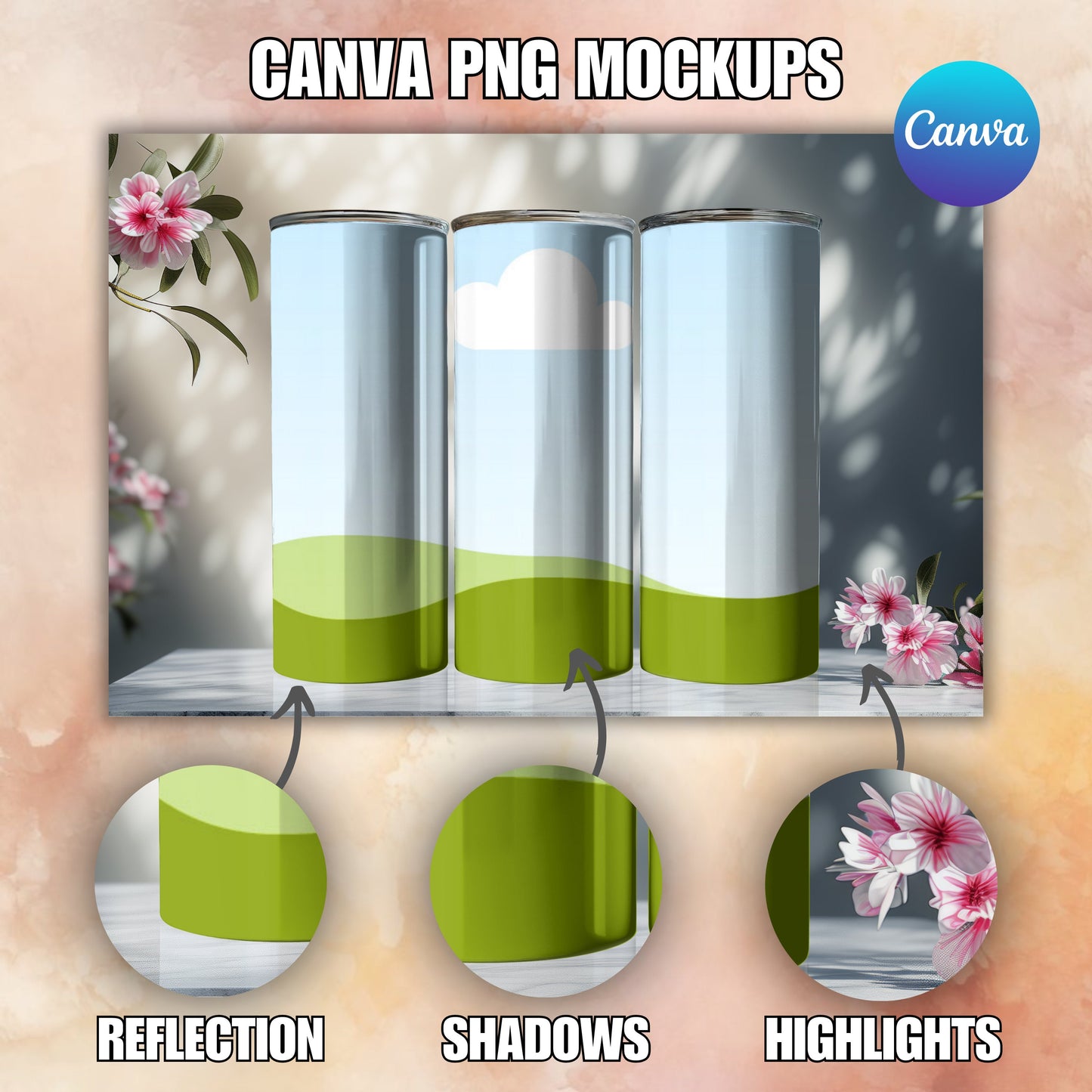 Rotating Tumbler Halloween Mockup