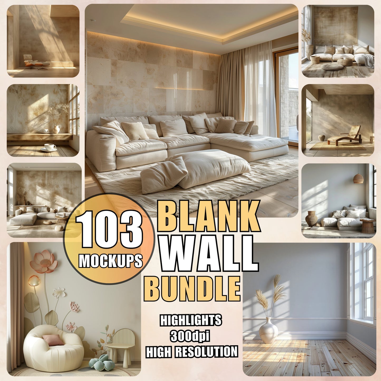 wall mockup bundle
