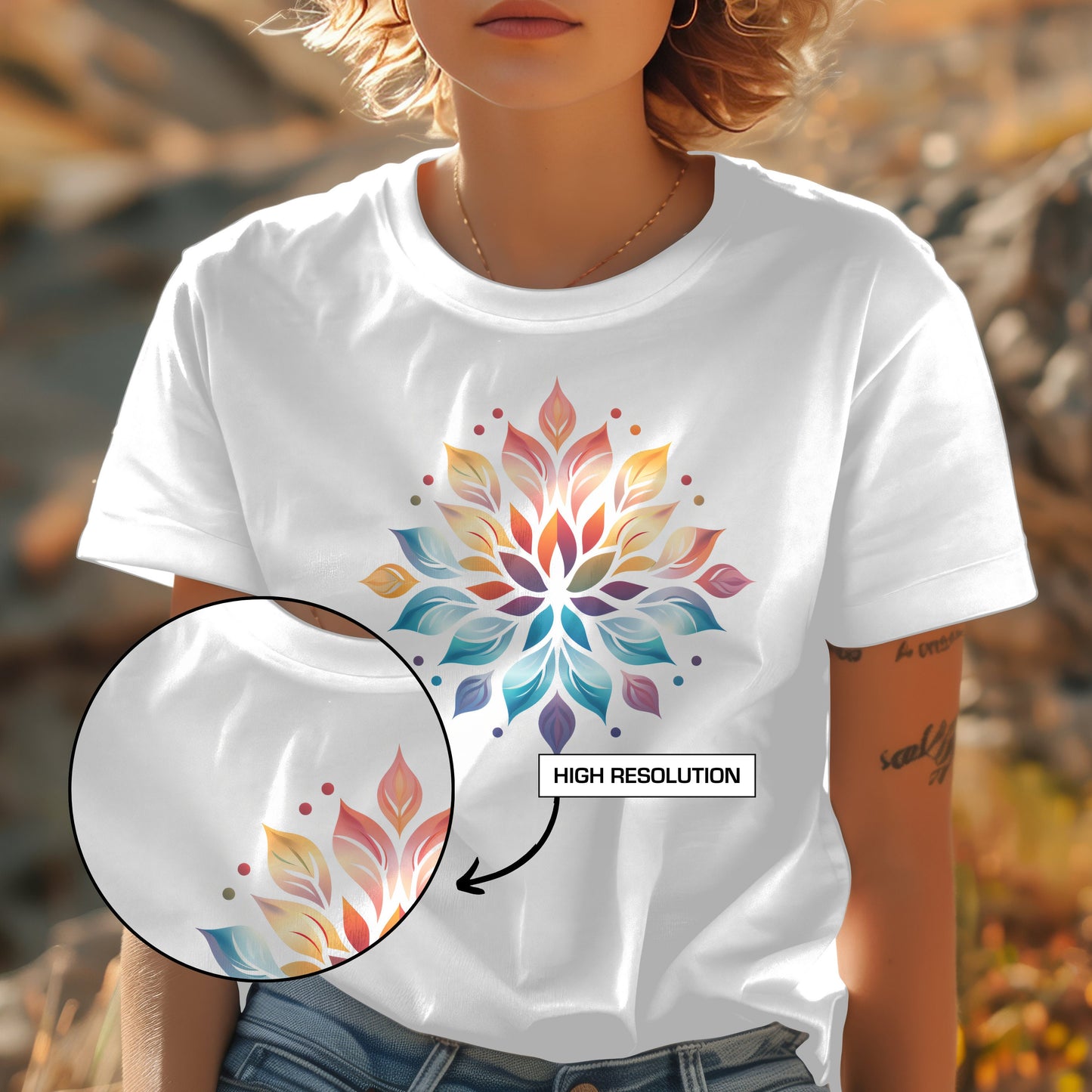 Realistic Canva Mockup Color T-Shirt Mockup