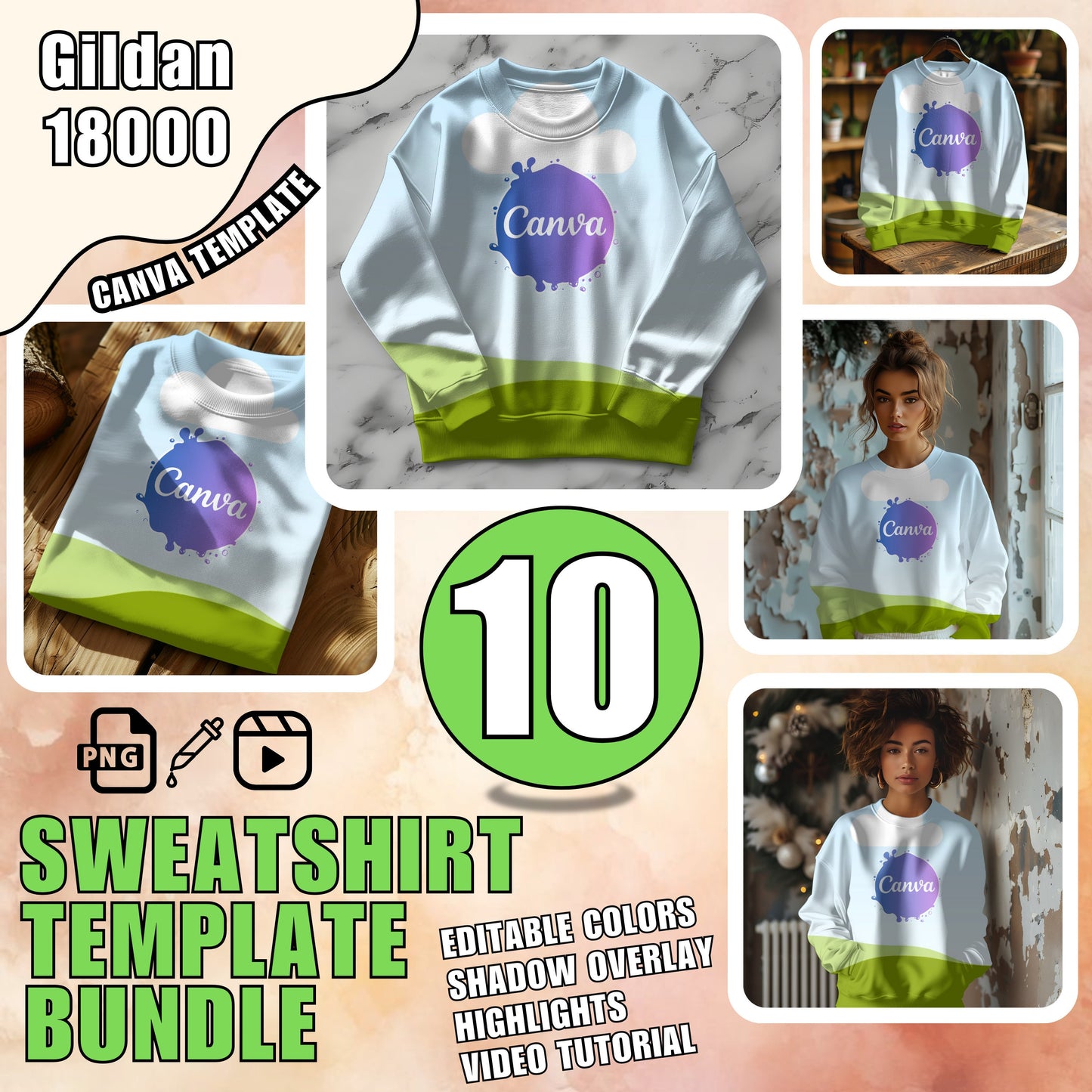 Gildan 18000 Mockup Bundle