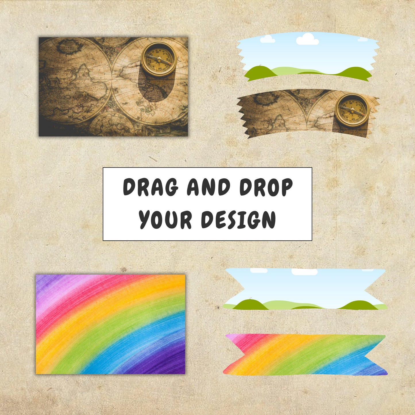 Printable Washi Tape Canva Frames Template