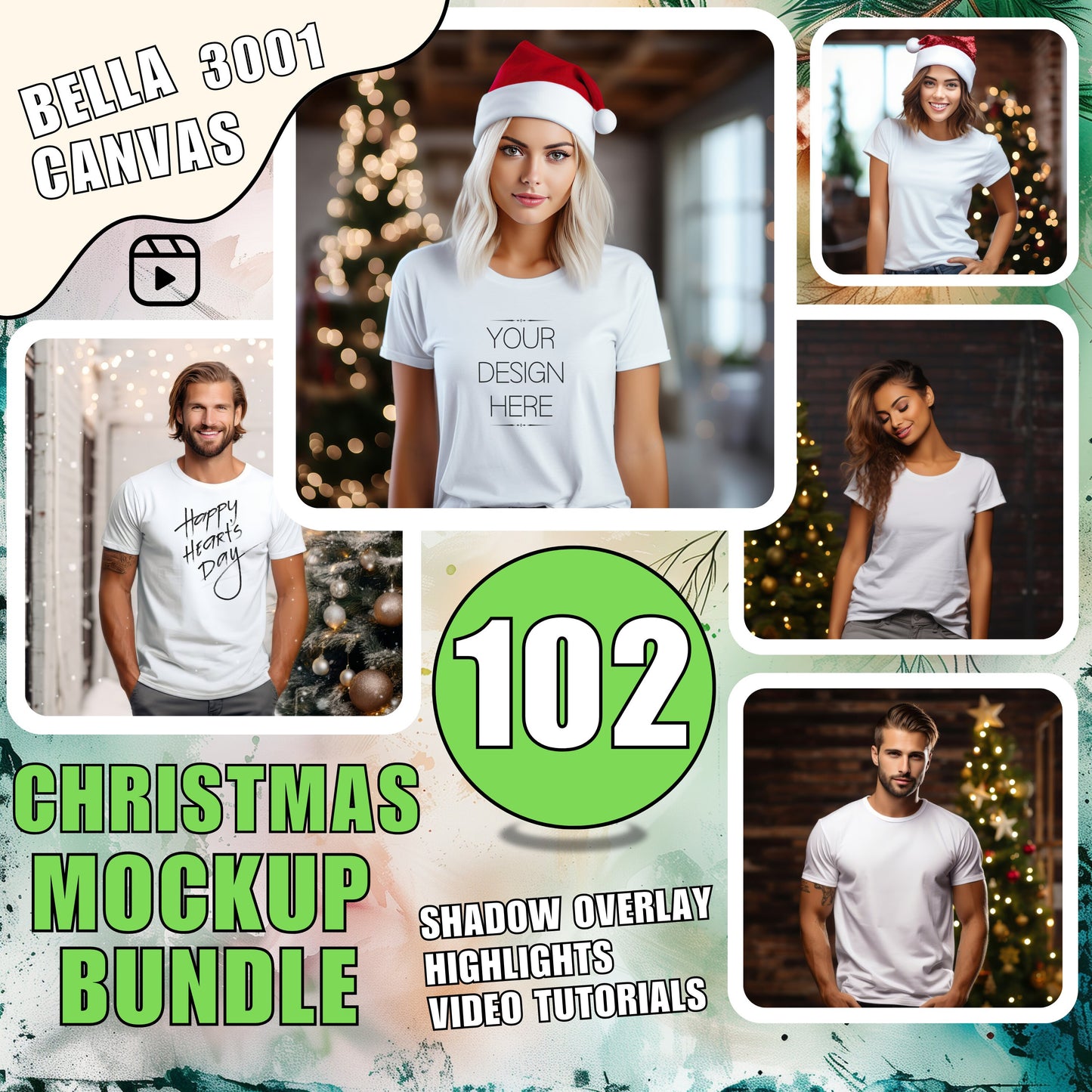 Christmas Shirts Mockup Bundle