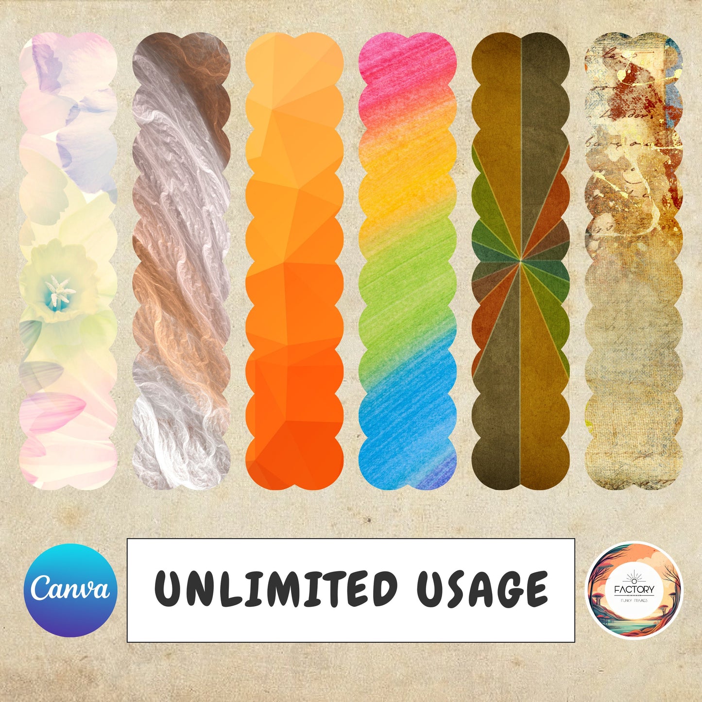 Frames Printable Bookmarks Template