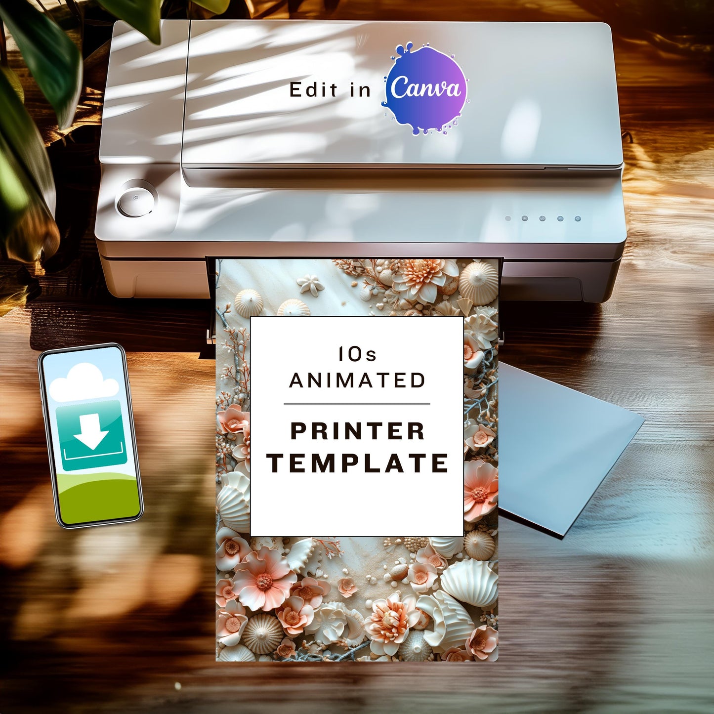 Printer Mockup Drag and Drop Video Mockup