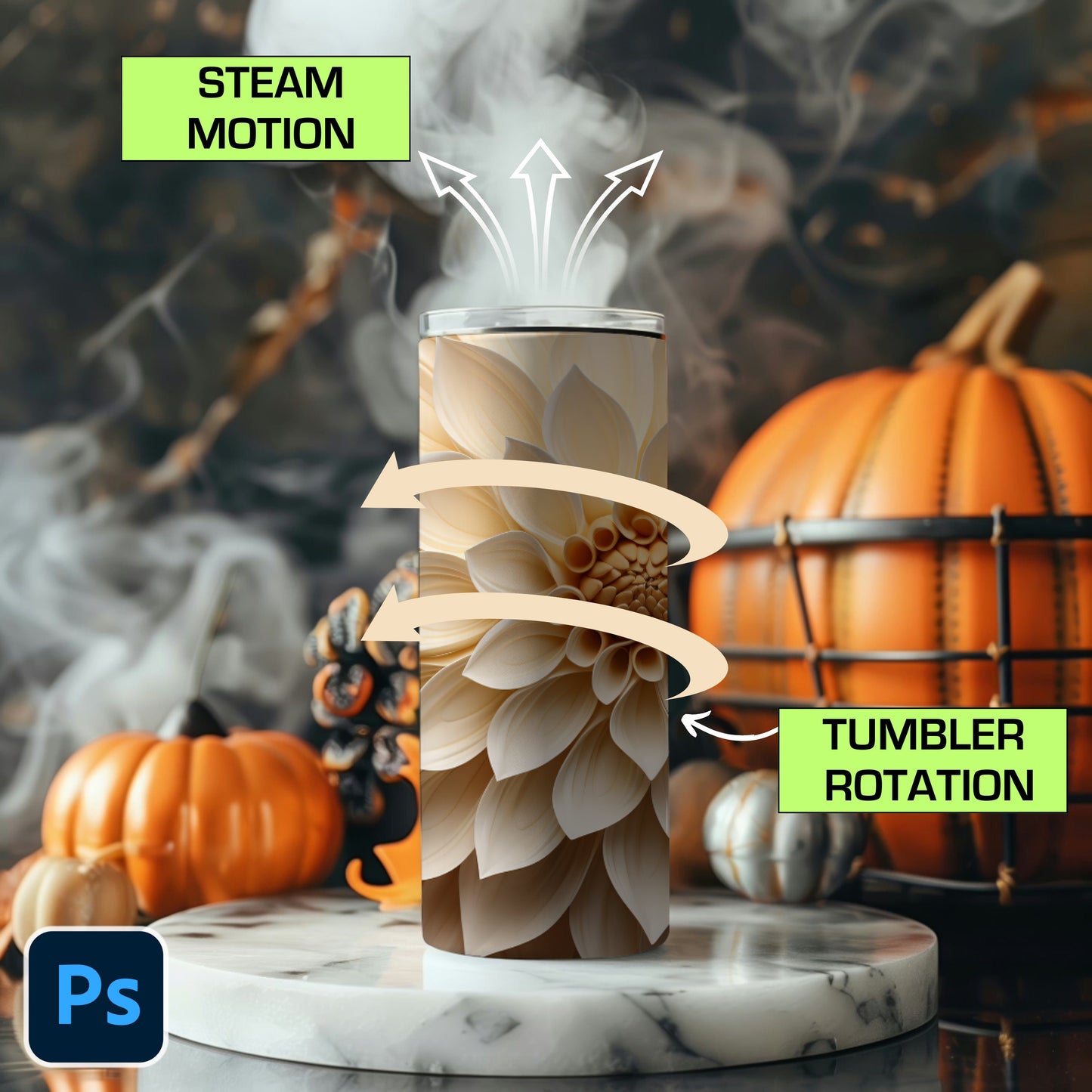 psd tumbler video