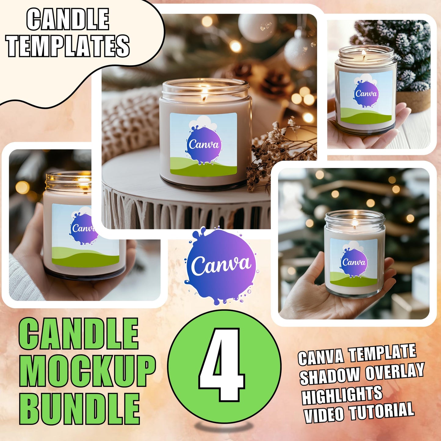 Candle Template Bundle