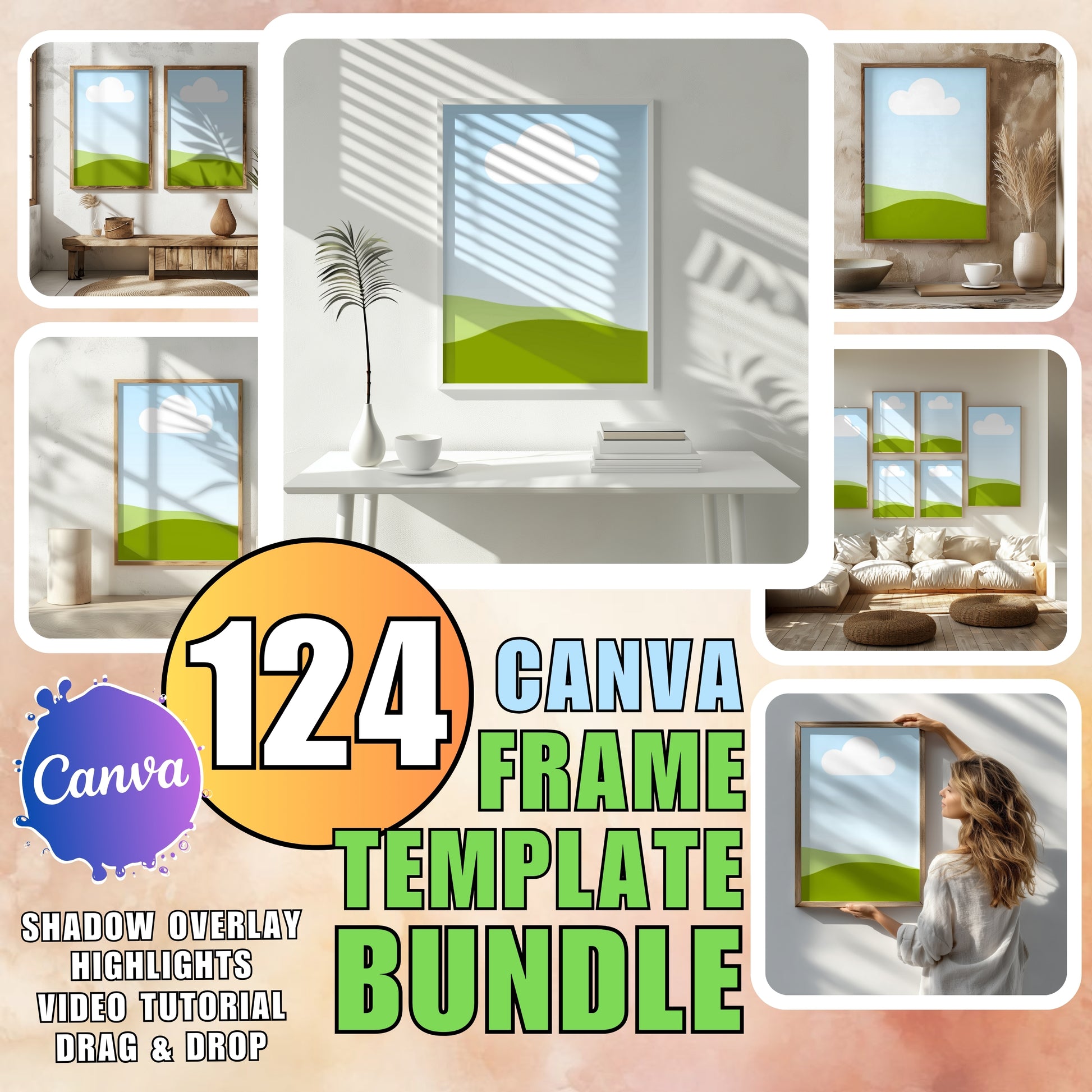 Canva Wallart Mockup Bundle 