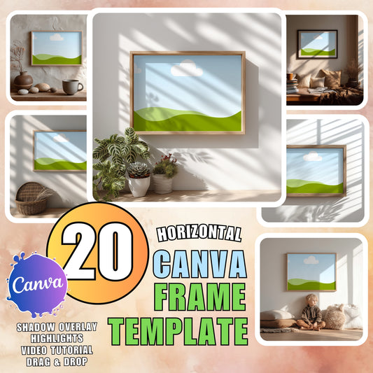 Canva Horizontal Wallart Mockup Bundle 