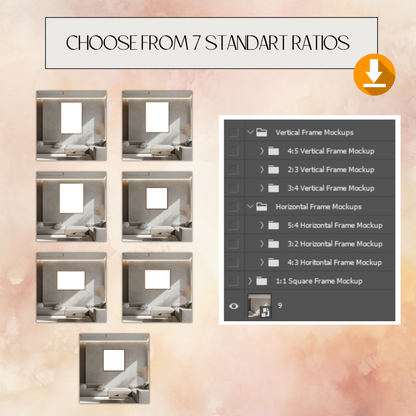 standart ratio frame mockup