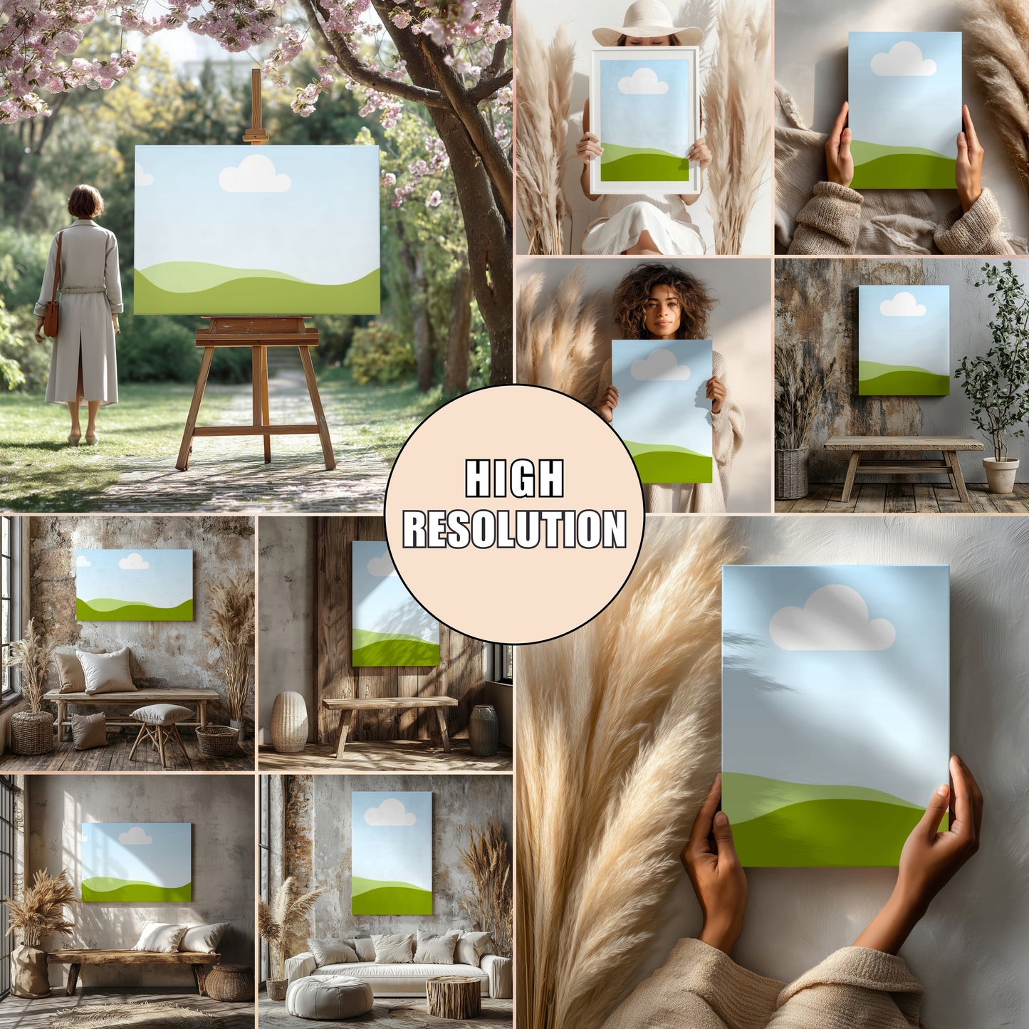 Wallart Mockup for Canva Drag and Drop