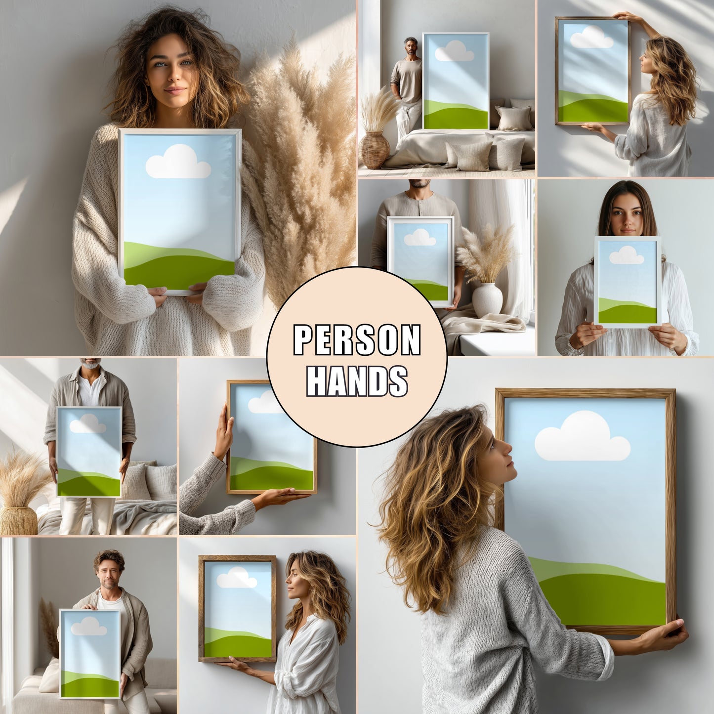 Canva Wallart Mockup Bundle | Canva Frame Template Bundle | Wallart Mockup for Canva Drag and Drop