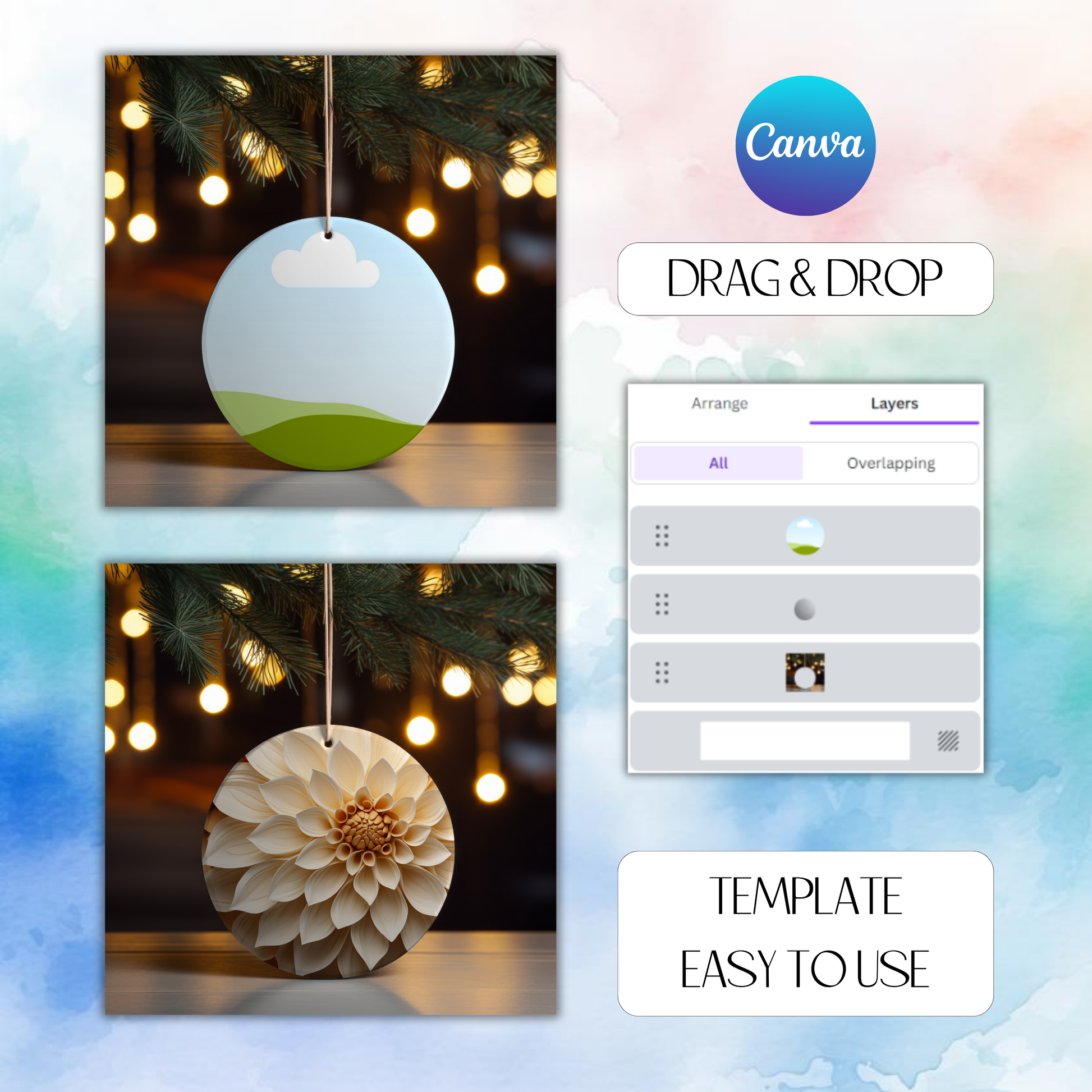 ornament mockup for canva