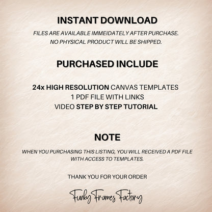 Canvas Template Bundle | Canva Template Bundle | Wallart Mockup for Canva Drag and Drop