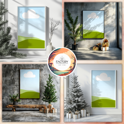 drag and drop frame mockup christmas