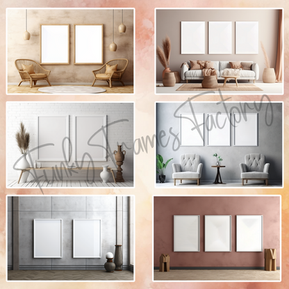 psd set of 3 frame mockup