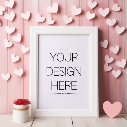 Valentines Frame Mockup Bundle | PSD WallArt Mockup Bundle | PSD Frame Mock-up Pack