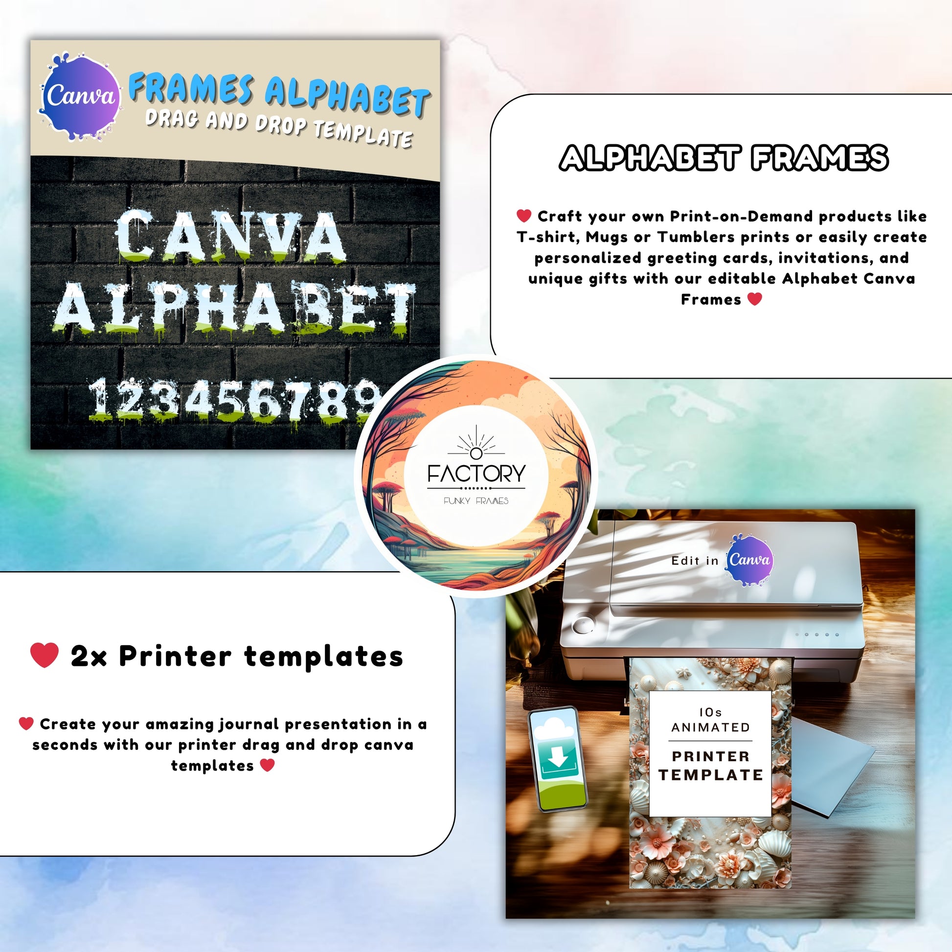 printer canva templates
