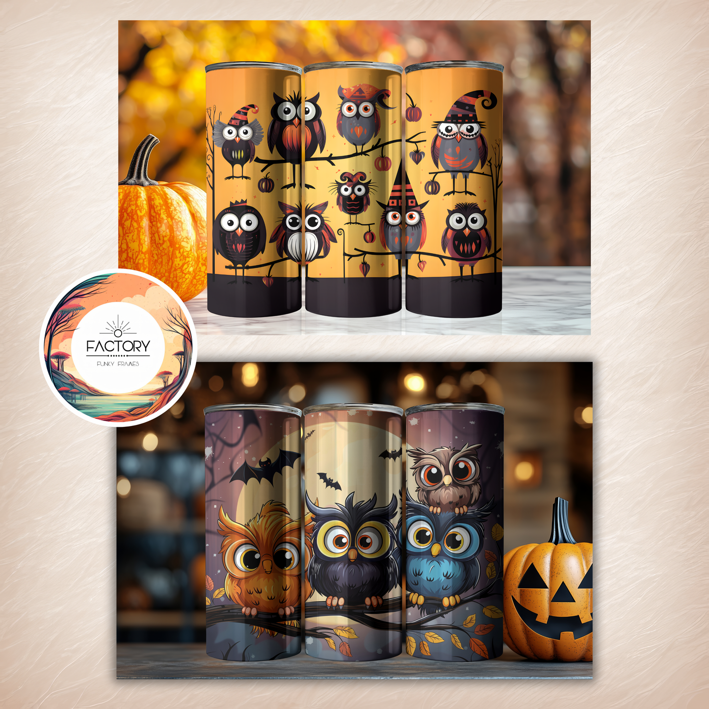 20oz Tumbler Mockup | Halloween Canva Tumbler Template | PSD Tumbler Mockup + TUTORIALS