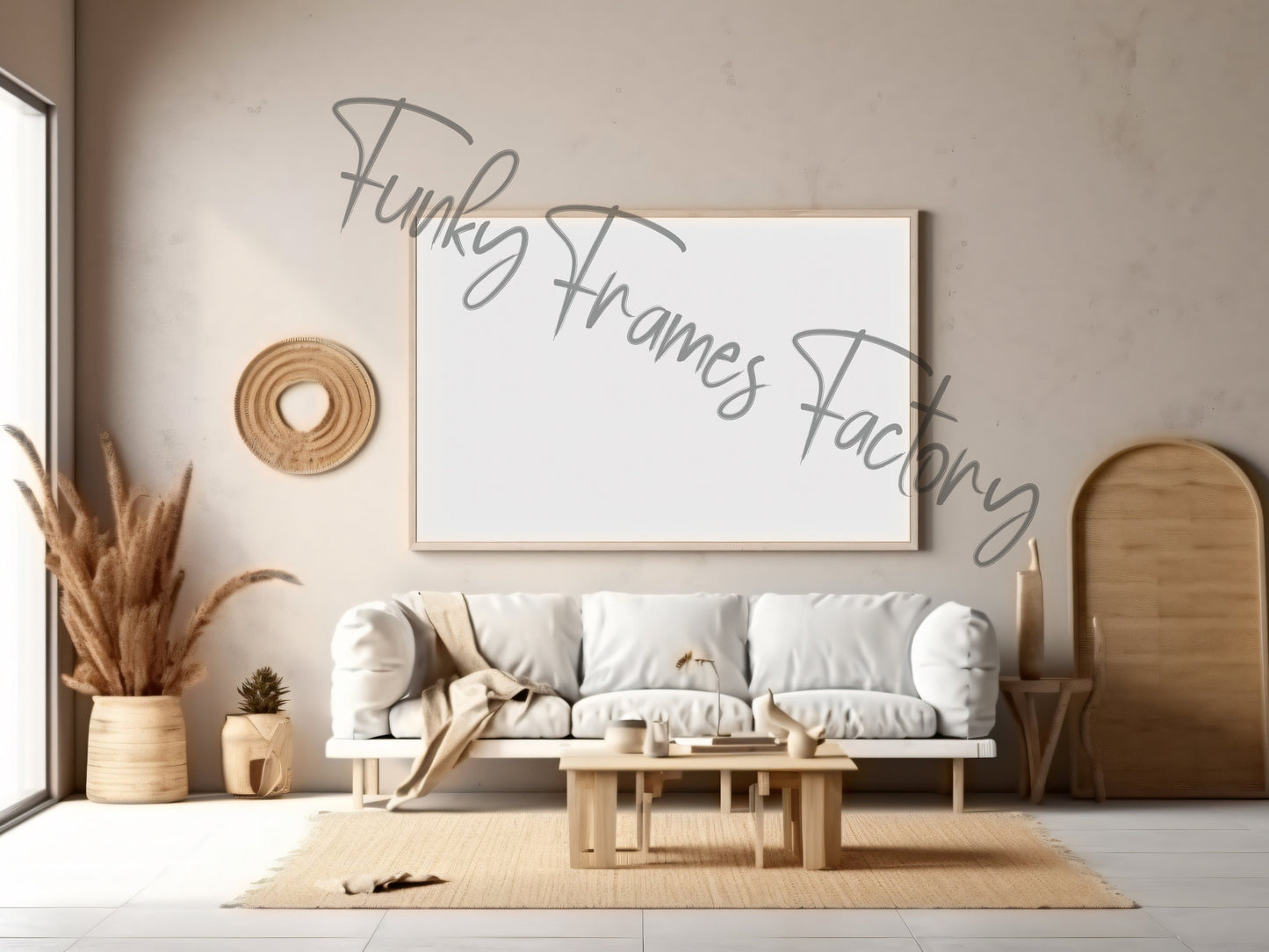 Frame Mockup Bundle | Horizontal PSD Frame Template | Living Room Frame Template + TUTORIAL