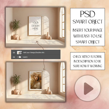 psd video frame mockup