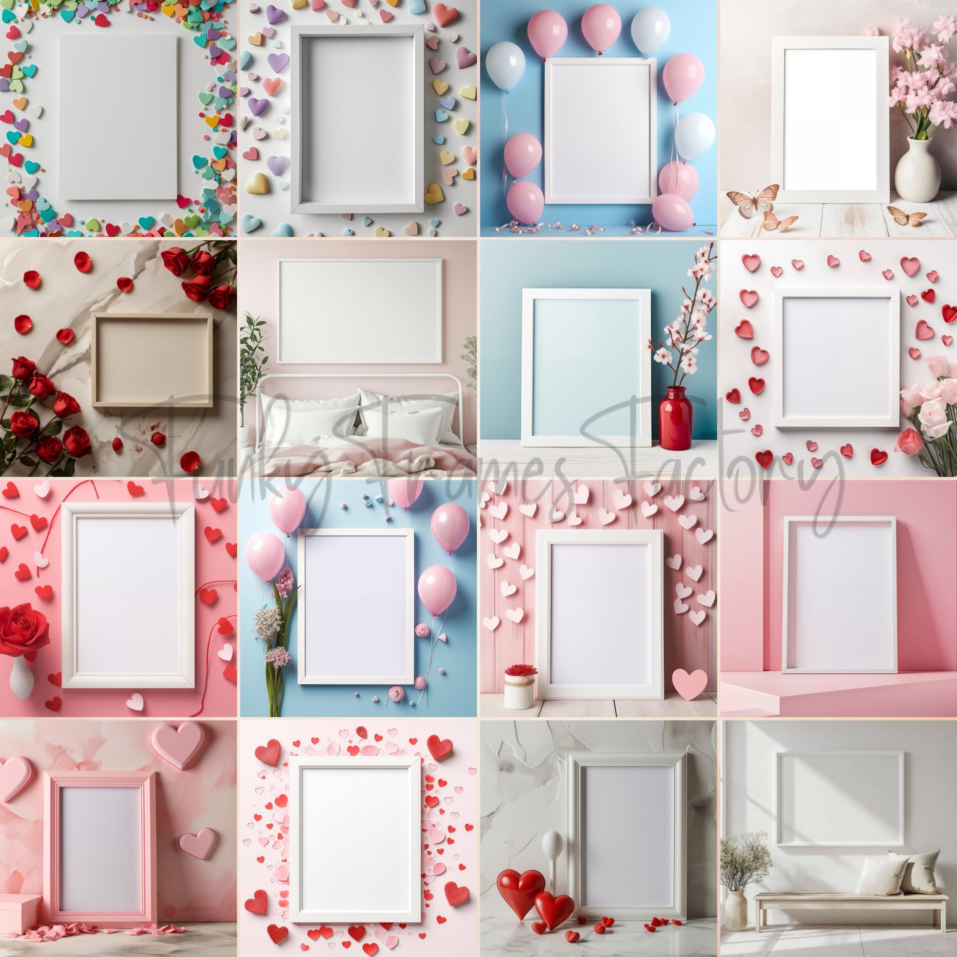 valentines frame mockup bundle