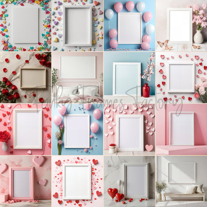 valentines frame mockup bundle