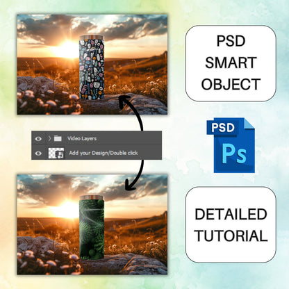 psd smart object tumbler video