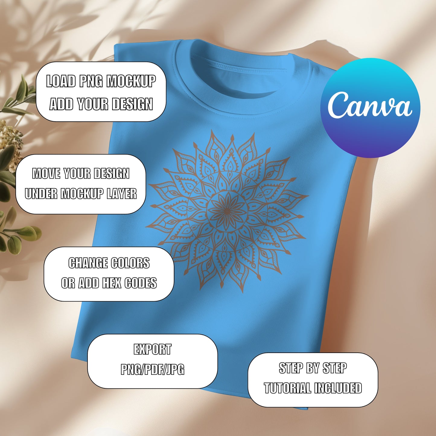 Canva Mockup Bella + Canvas 3001 | Canva Editable T-shirt Color Mockup | Shirt Custom Mockup