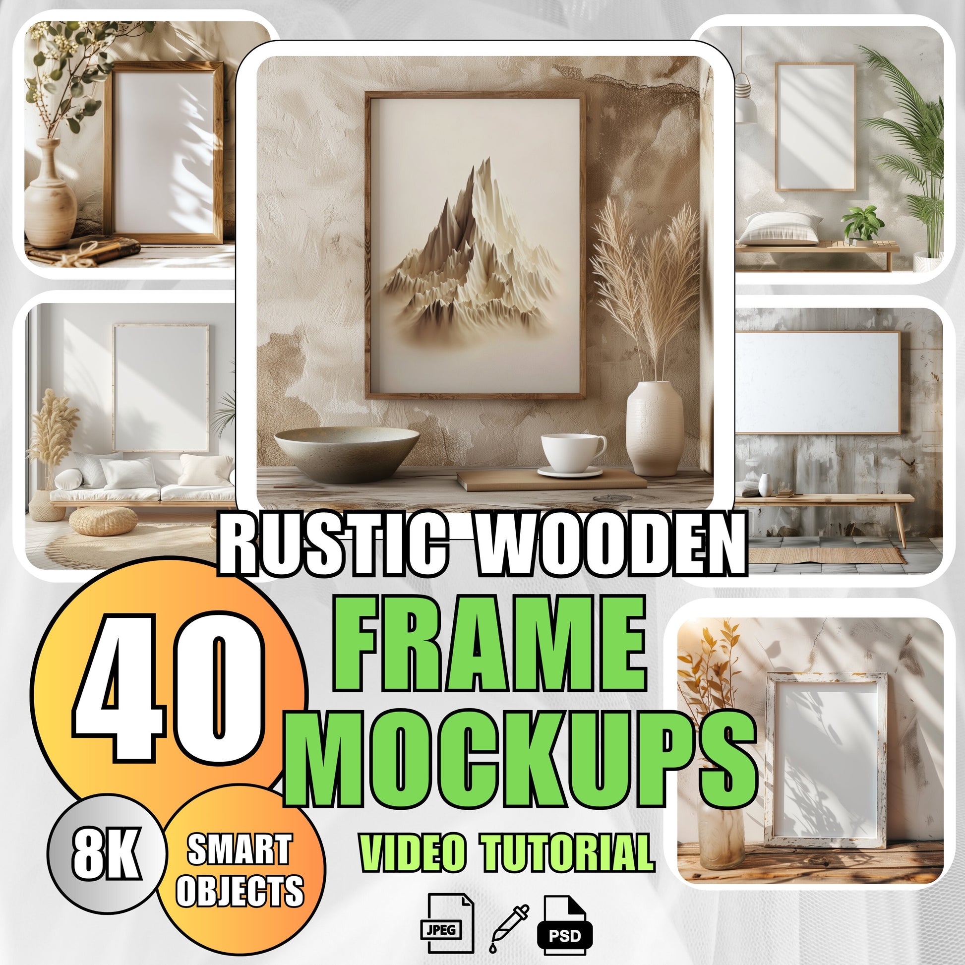 rustic frame mockup