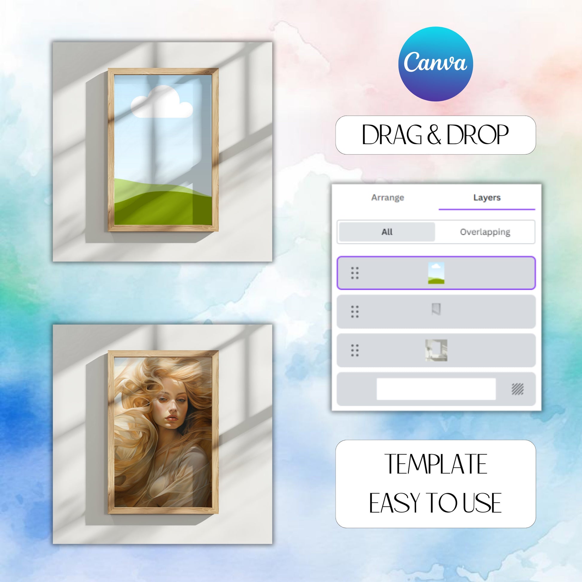 canva frame mockup drag and drop