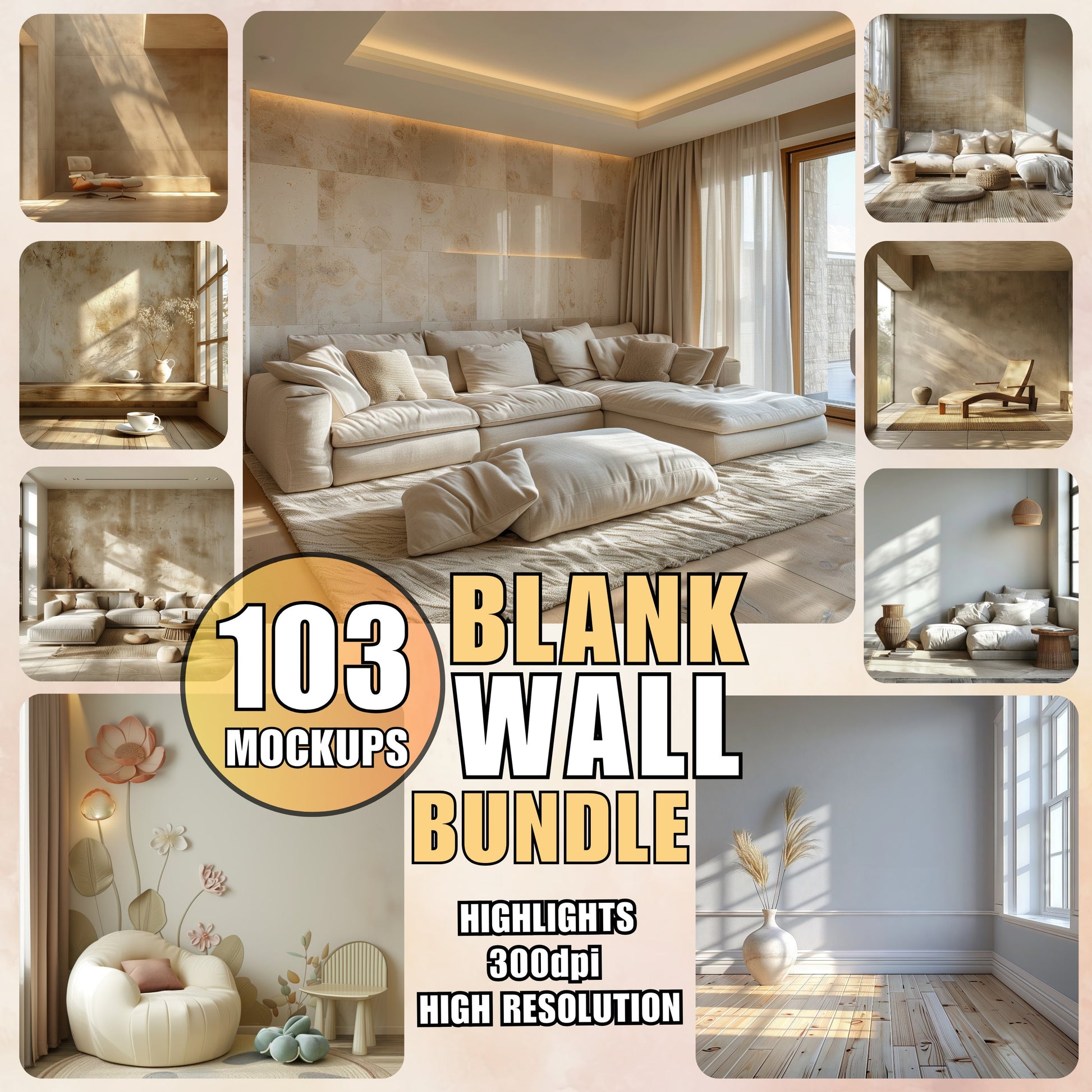 wall mockup bundle 