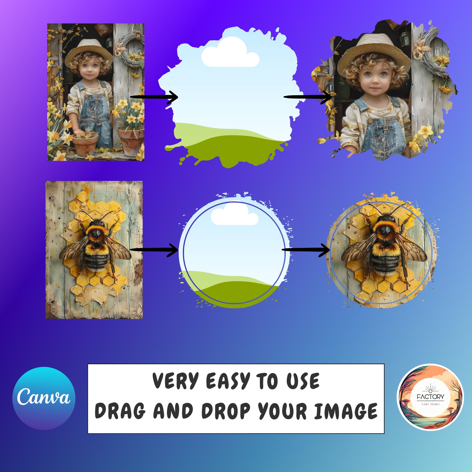 Drag and Drop Canva Frames