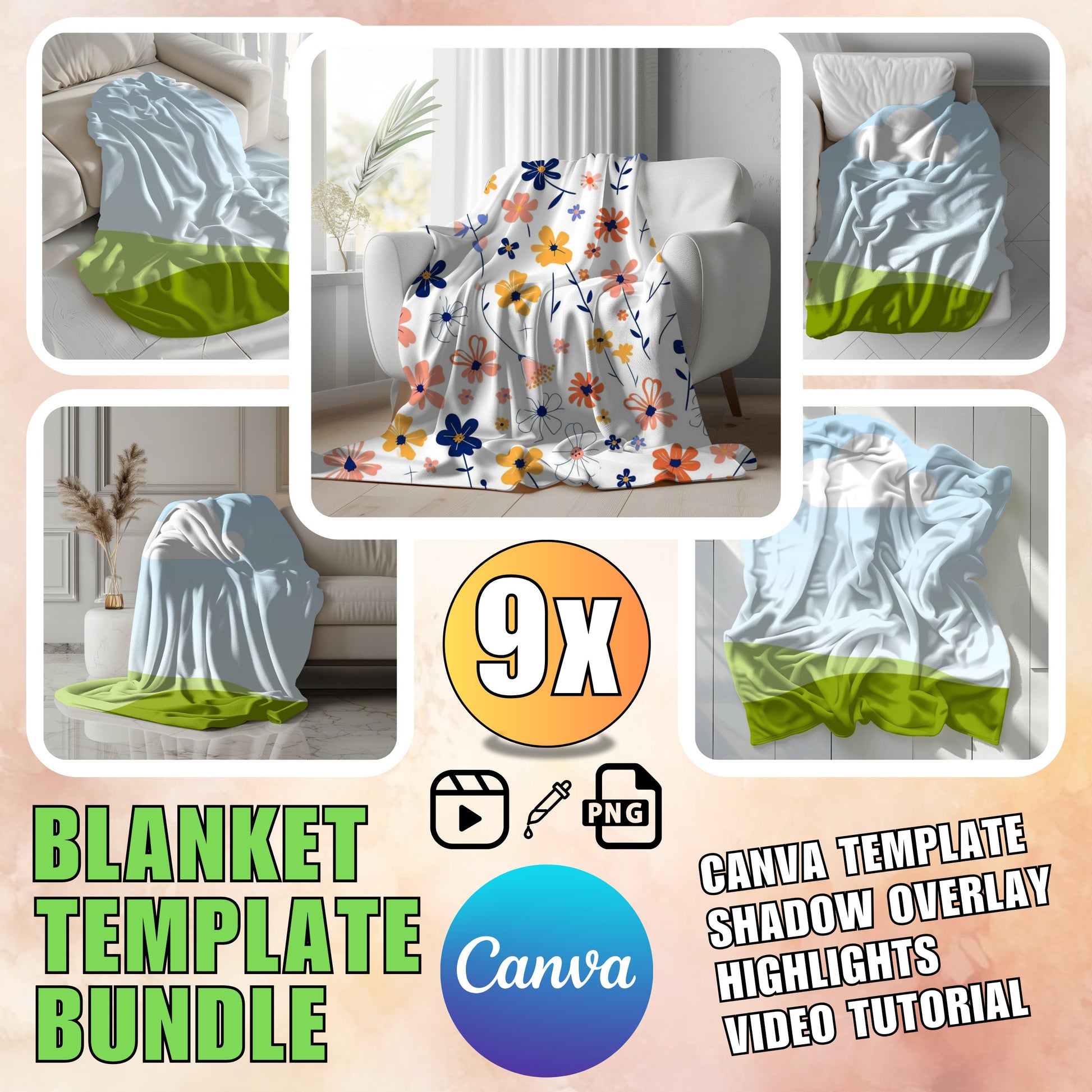 Blanket Mockup Bundle 