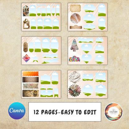 Canva Editable Tags Frames 