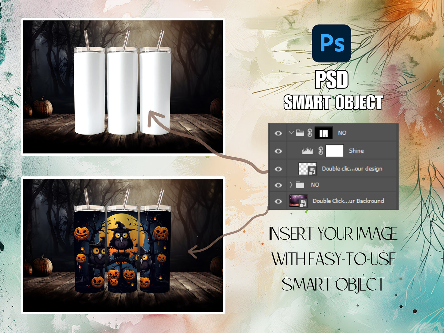 Halloween Canva Tumbler Mockup