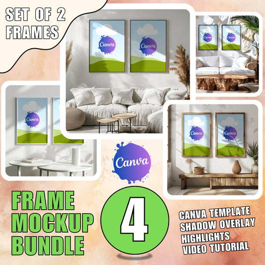 set of 2 frame template canva