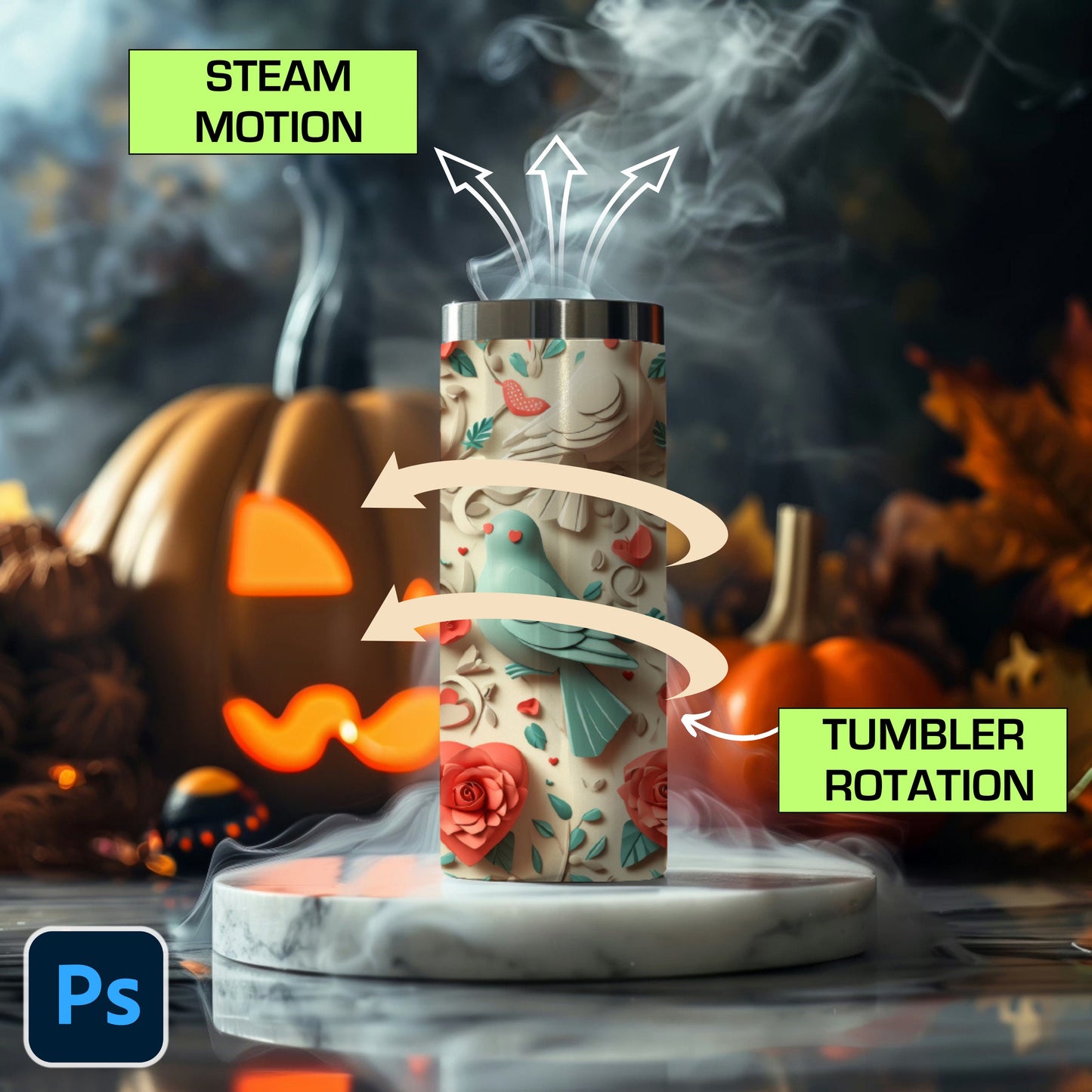 psd tumbler mockup