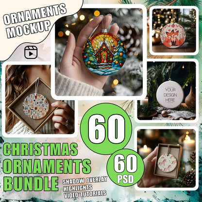 Christmas Ornament Mockup Bundle 