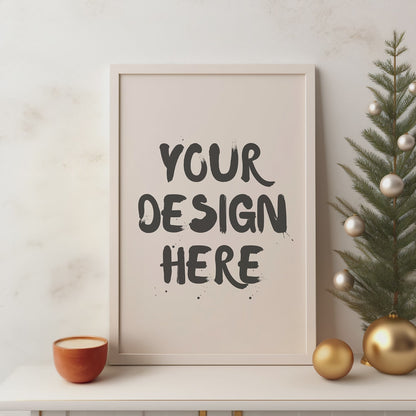 Christmas WallArt Mockup Bundle | PSD Canvas Mockup | Canvas Template Photoshop +TUTORIAL