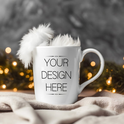 Christmas Mug Mockup Bundle + 11x PSD Mug Templates | Full Front Cover Christmas Cup Mock up Bundle + TUTORIALS